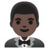 man in tuxedo, dark skin tone